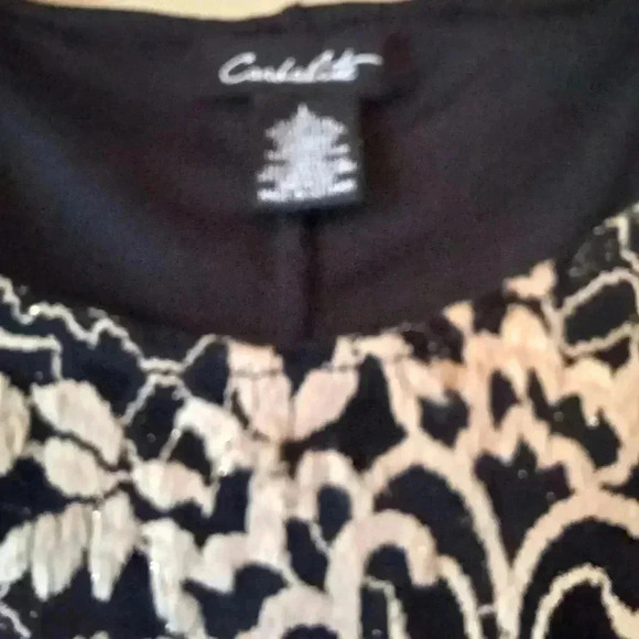 Lace sequin classy black cocktail dress - Picture 6 of 10